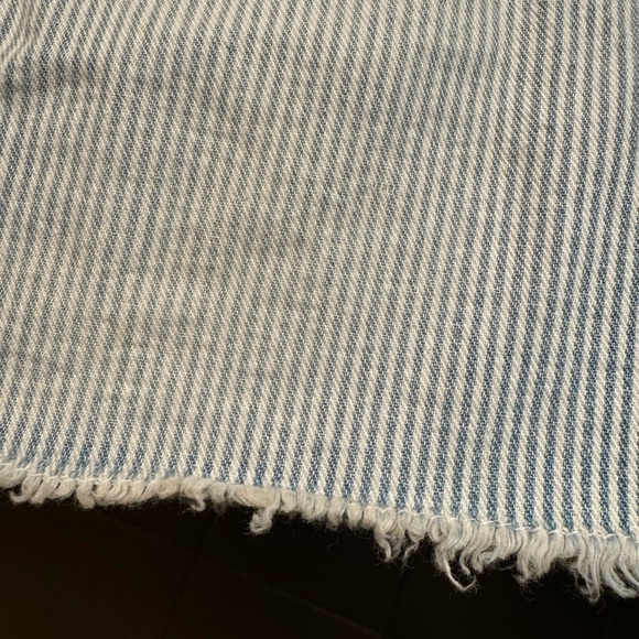 Y2K AMERICAN EAGLE OUTFITTERS Women’s Mini Skirt Blue Ticking Striped Cargo EUC - Picture 8 of 13